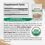 Organic Earth Irish Sea Moss Powder 227g with ingredients list