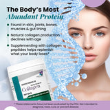 Organic Excellence Collagen Peptides Unflavoured Powder back view packaging