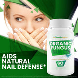Organic Fungus Nuker Probiotic bottle with a measuring spoon