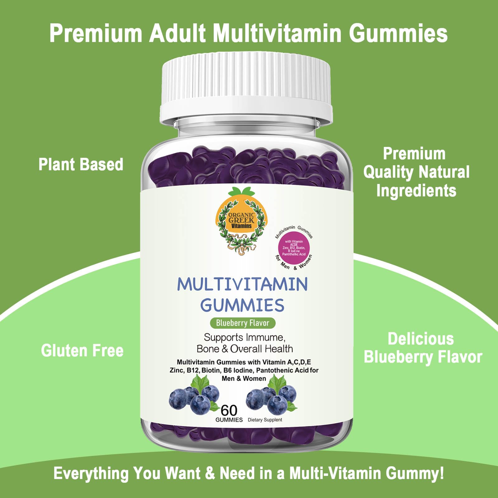 Organic Greek Multivitamins 227g packaging details