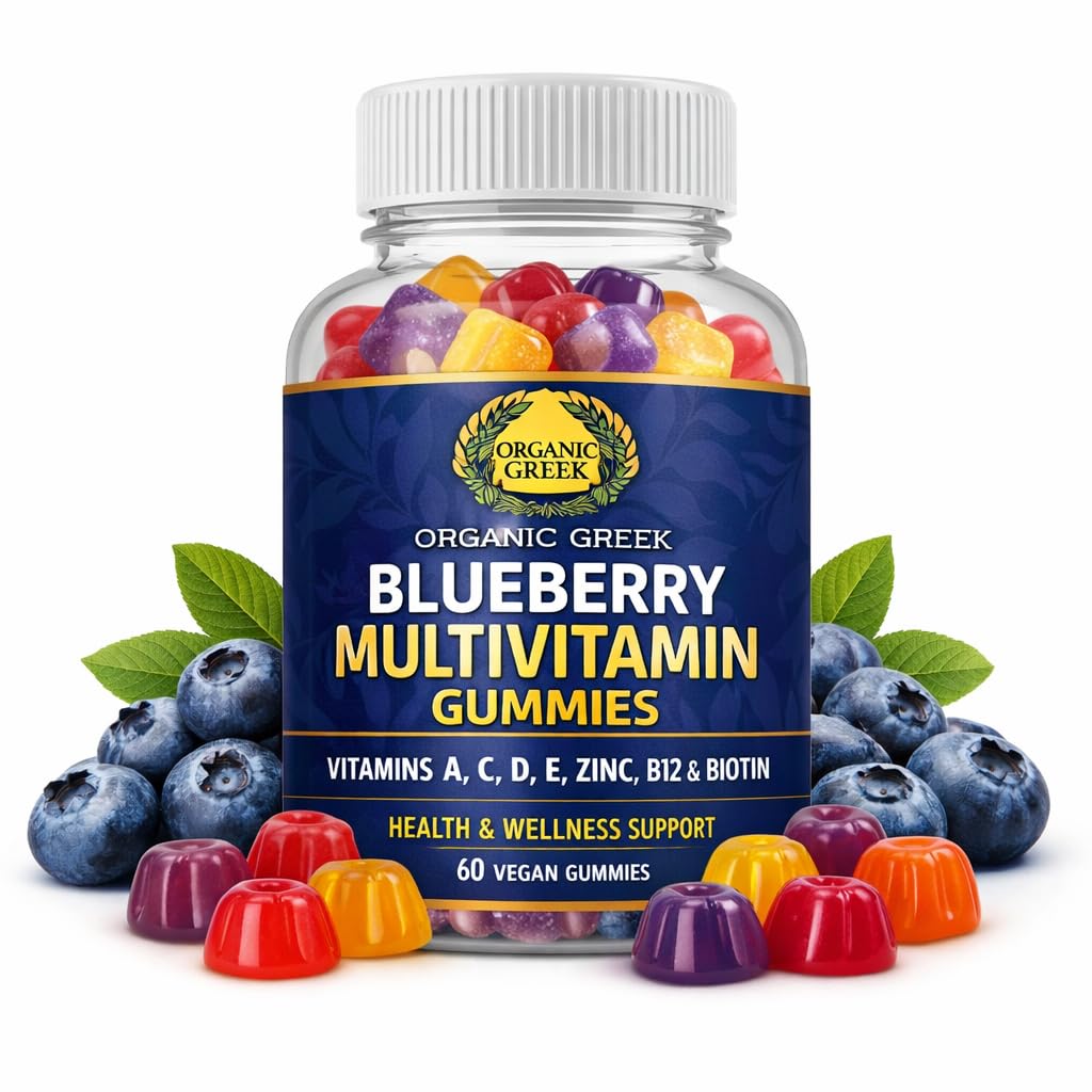 Organic Greek Multivitamins 227g side view