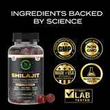 Organic In Harmony Shilajit Gummies showing serving size of 2