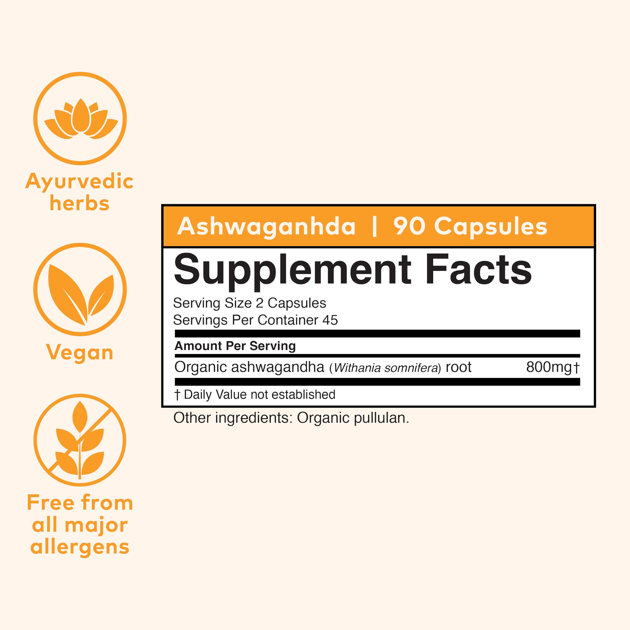 ORGANIC INDIA Ashwagandha Capsules side view