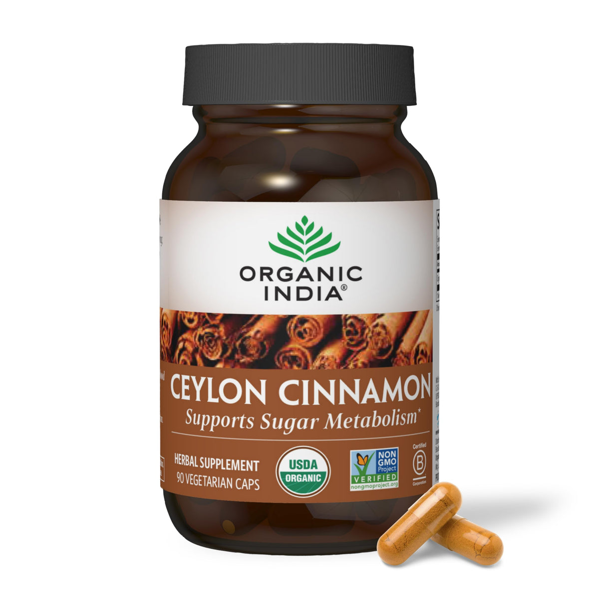 ORGANIC INDIA Ceylon Cinnamon 176g front view