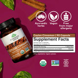 ORGANIC INDIA Ceylon Cinnamon on a wooden table