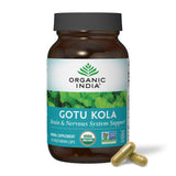 ORGANIC INDIA Gotu Kola Capsules front view with packaging