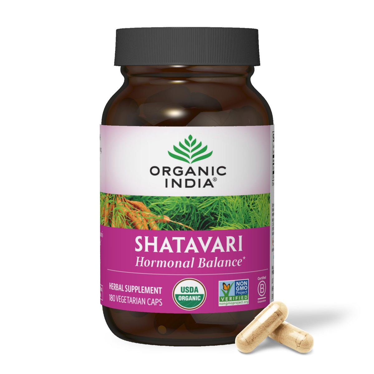 ORGANIC INDIA Shatavari Herbal Supplement front view