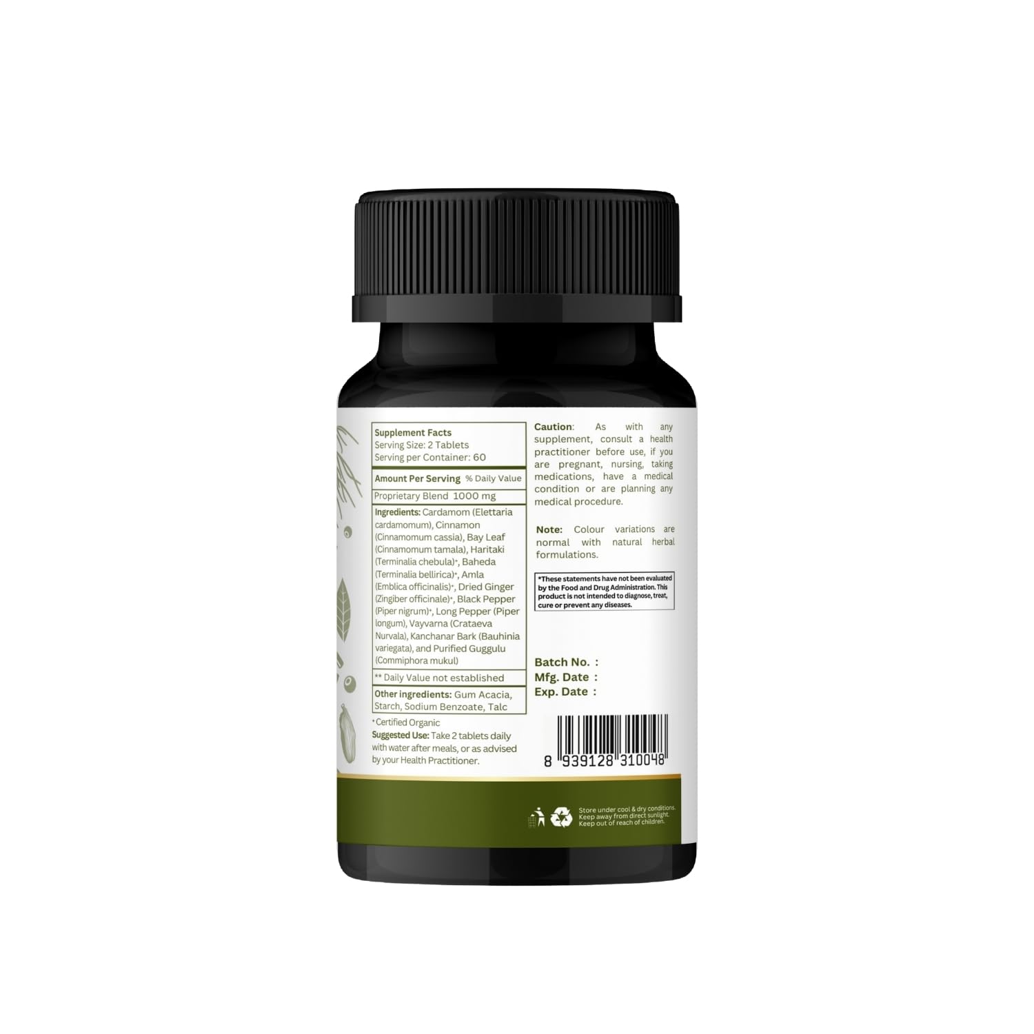 Organic ingredients used in ORGANIC SPREE Kanchnar Guggulu Tablets