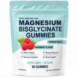 Organic Magnesium Bisglycinate Gummies front view with packaging