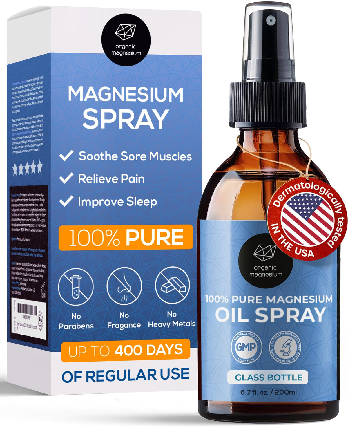 Organic Magnesium Oil Spray 431g front view