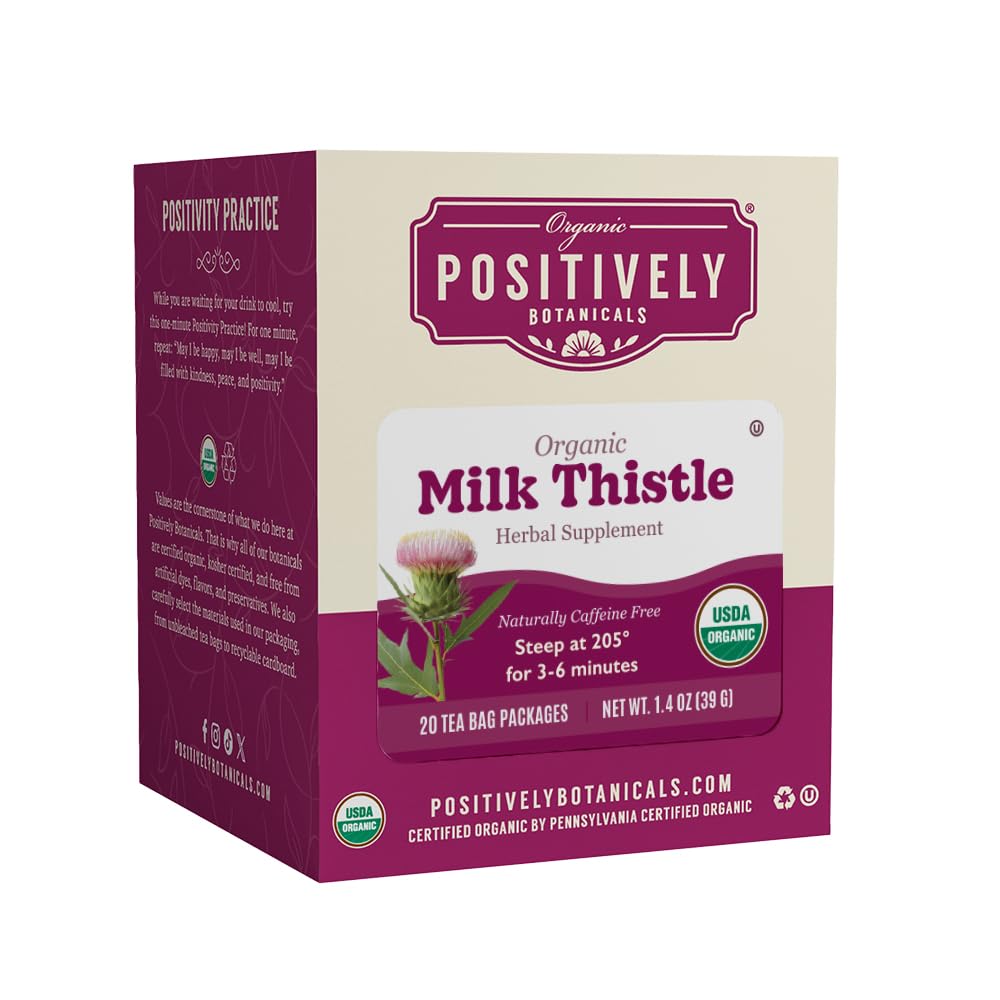 Organic Positively Tea Company Milk Thistle Supplement 150g front view