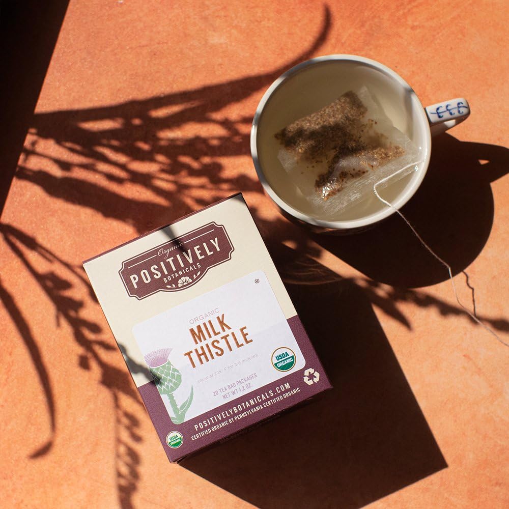 Organic Positively Tea Company Milk Thistle Supplement 150g packaging