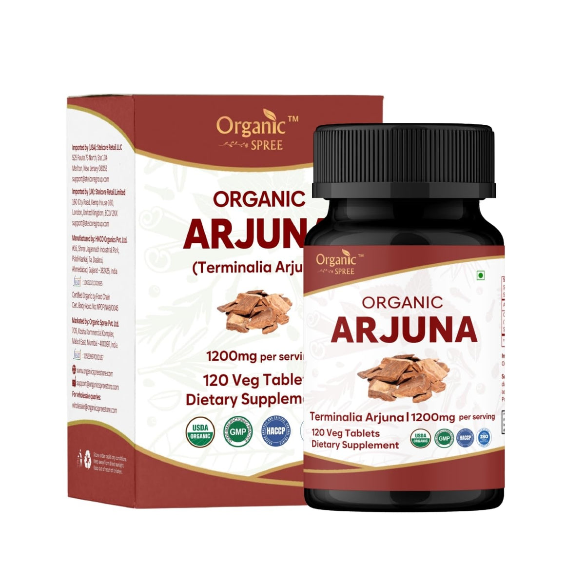 ORGANIC SPREE Arjuna Tablets front view packaging