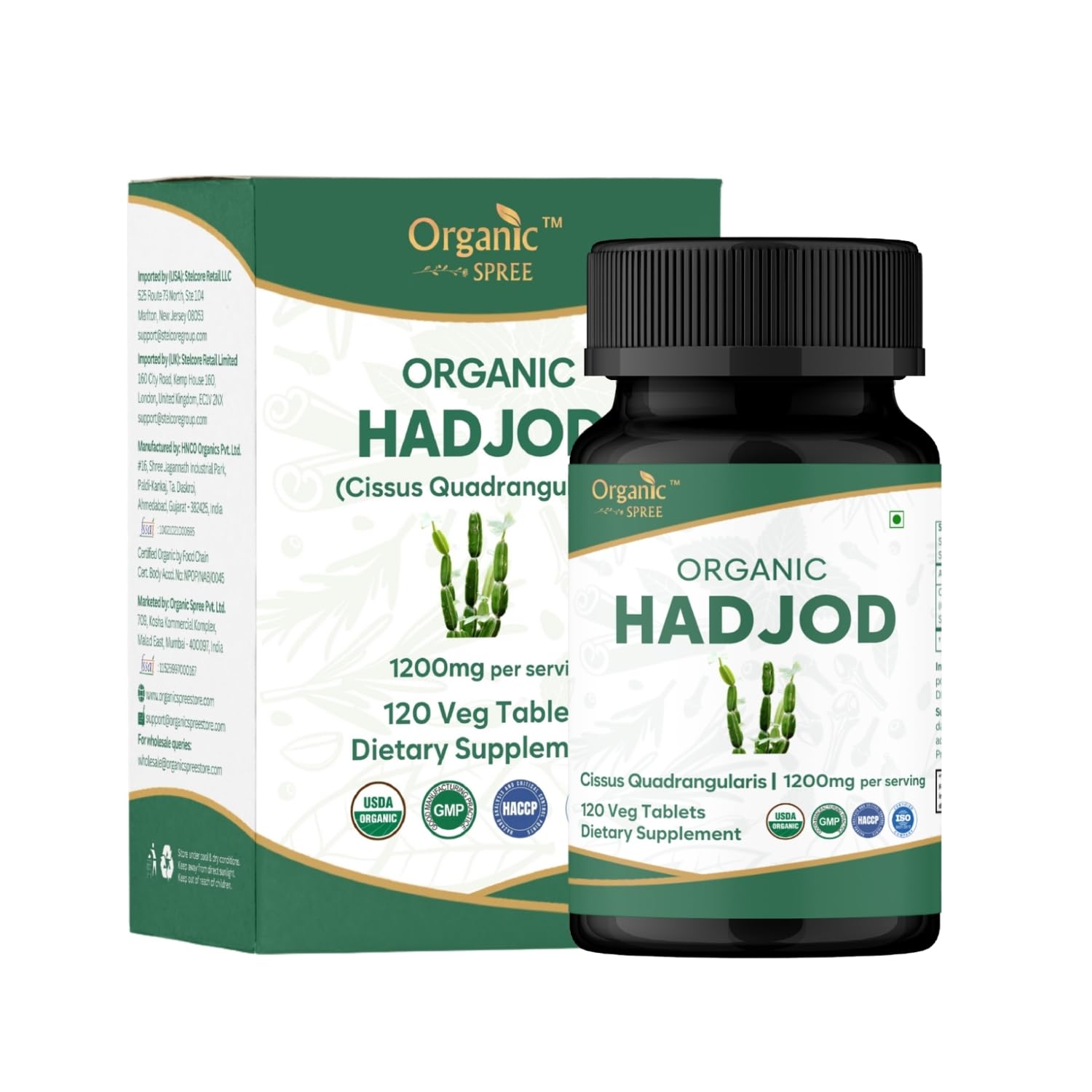 ORGANIC SPREE Cissus Quadrangularis Tablets front view
