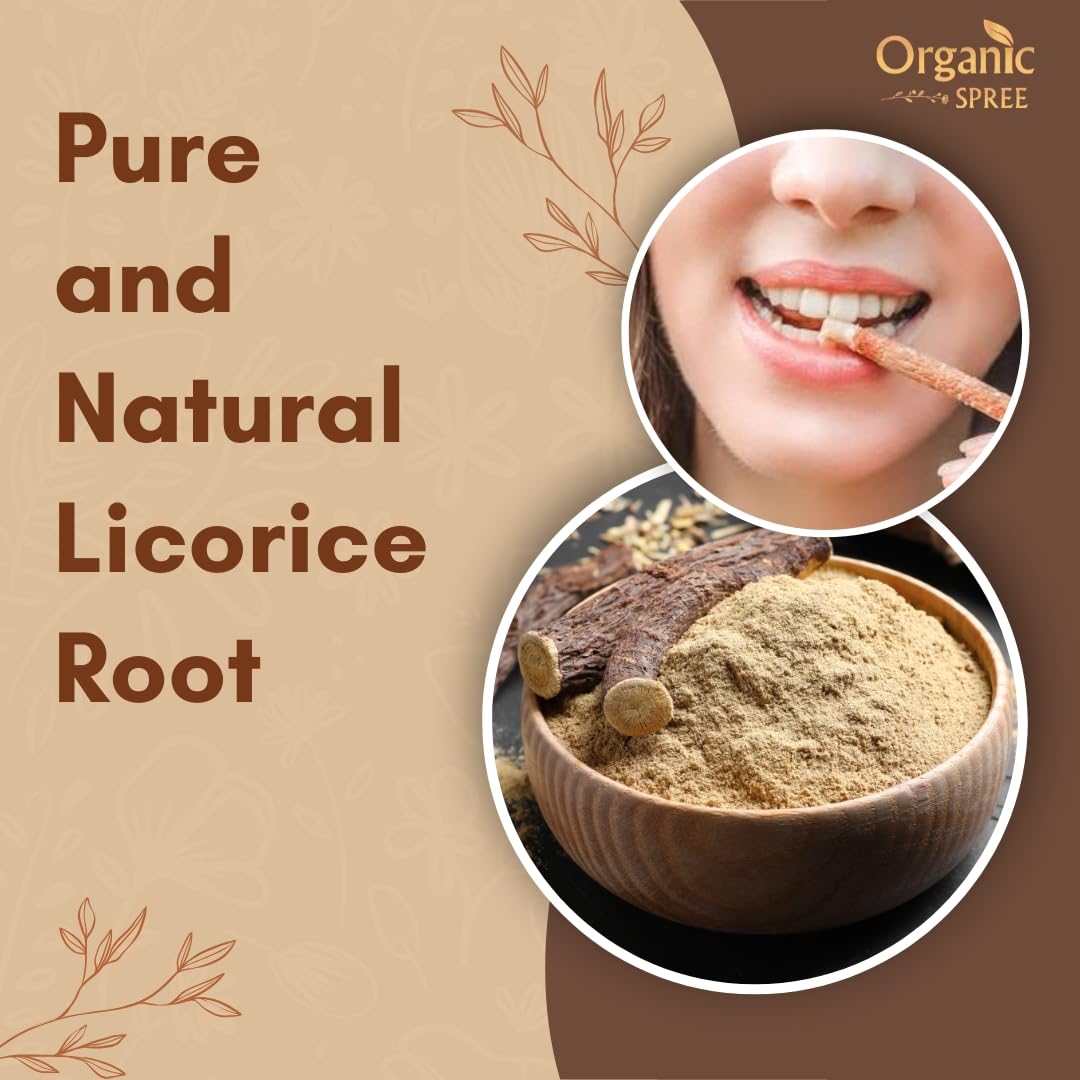 ORGANIC SPREE Licorice Root Mulethi Sticks with tea ingredients