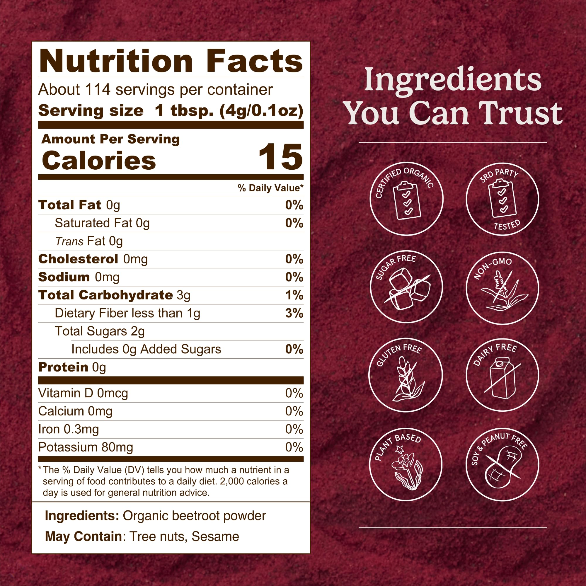 Organic Traditions Beetroot Powder packaging