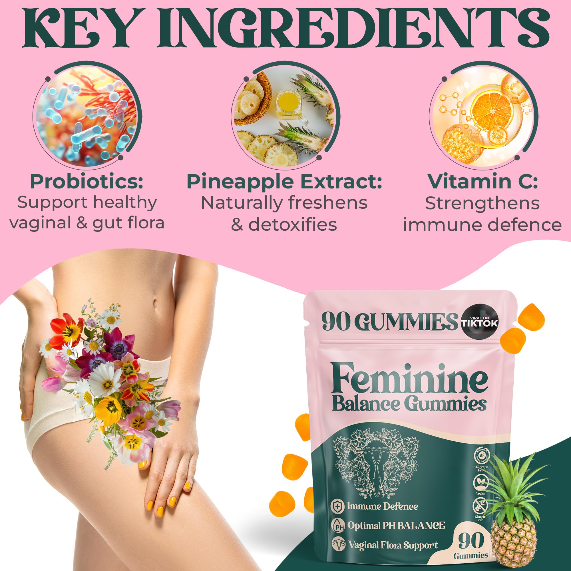 ORGANIC UPLIFT gummies showing vegan label
