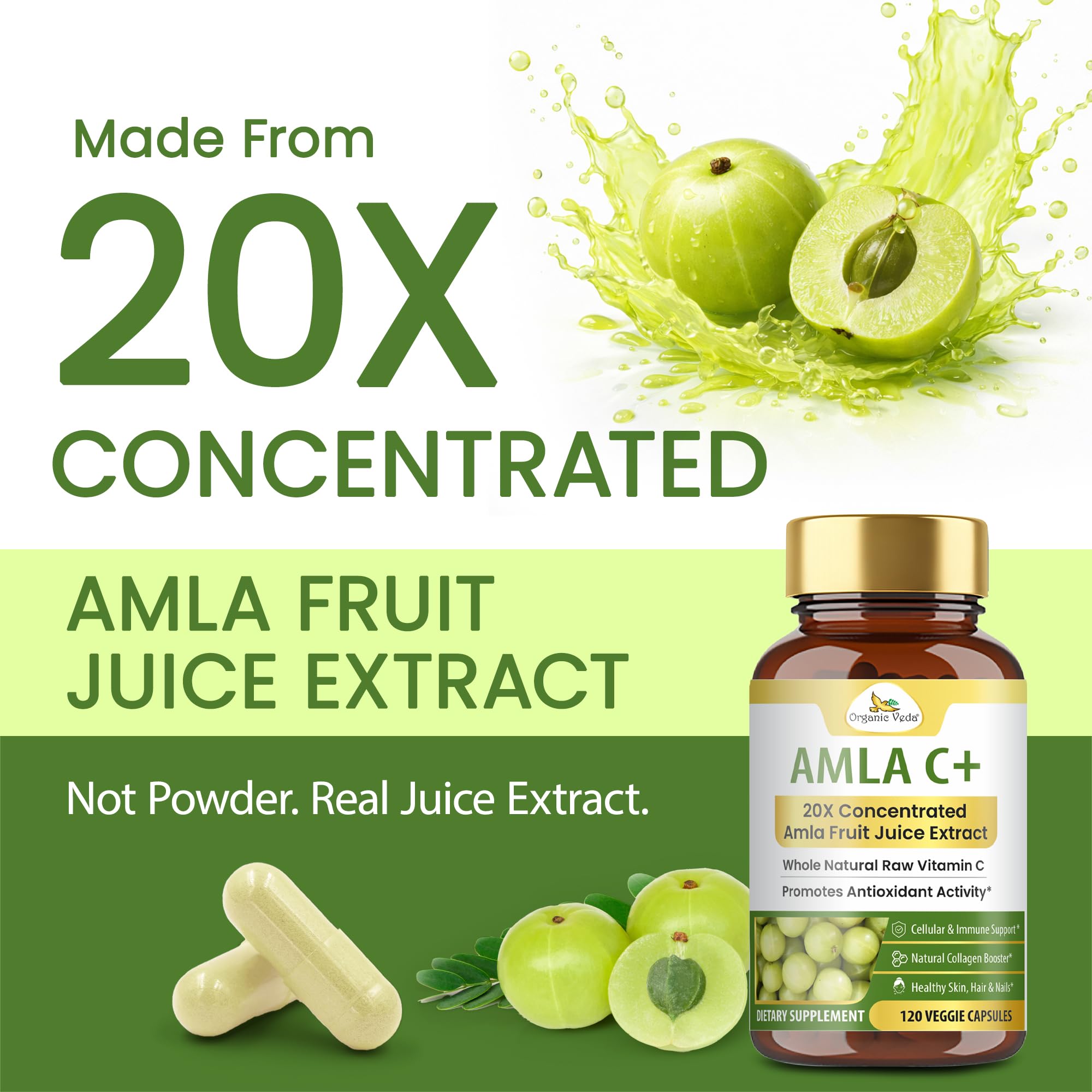 Organic Veda Amla Vitamin C Capsules packaging