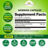 Organic Veda Moringa Capsules bottle with dosage information