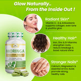 Organic Veda Moringa Capsules packaging display