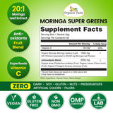 Organic Veda Moringa Superfood Powder 120g back view packaging