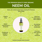 Organic Veda Neem Oil 161g side view showing bottle design