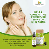 Organic Veda Neem Oil 161g with natural background