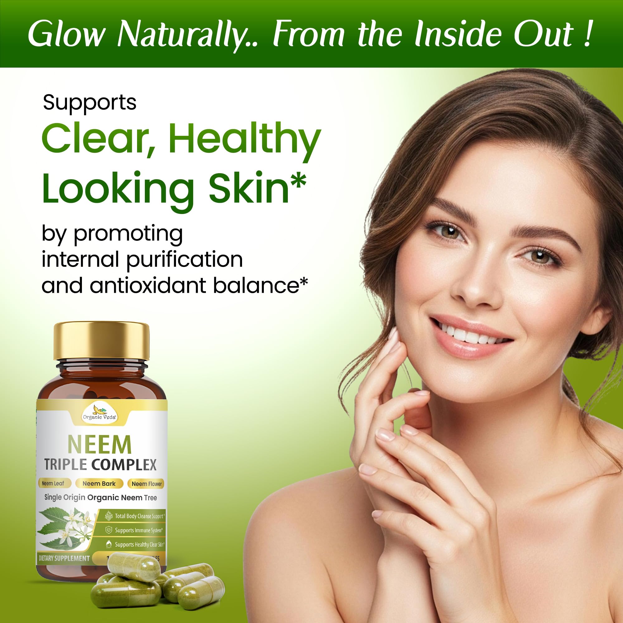 Organic Veda Neem Supplement 1100mg ingredients list