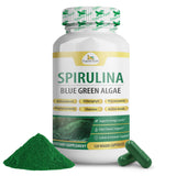 Organic Veda Spirulina Capsules 100g front view
