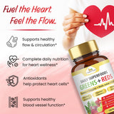 Organic Veda Superfood Capsules displayed with fruits