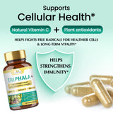 Organic Veda Triphala Capsules ingredients list on packaging