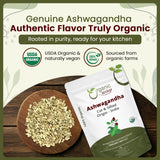 Organic Way Ashwagandha Root loose leaf in a bowl