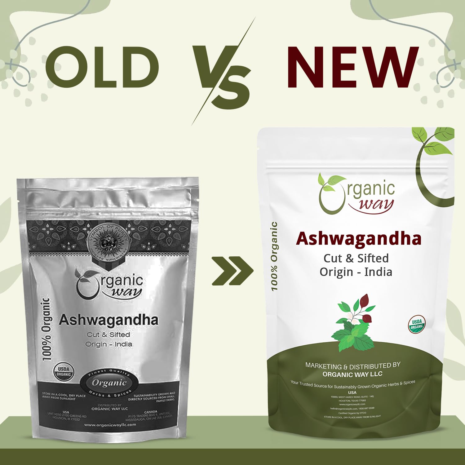 Organic Way Ashwagandha Root with other herbs and spices