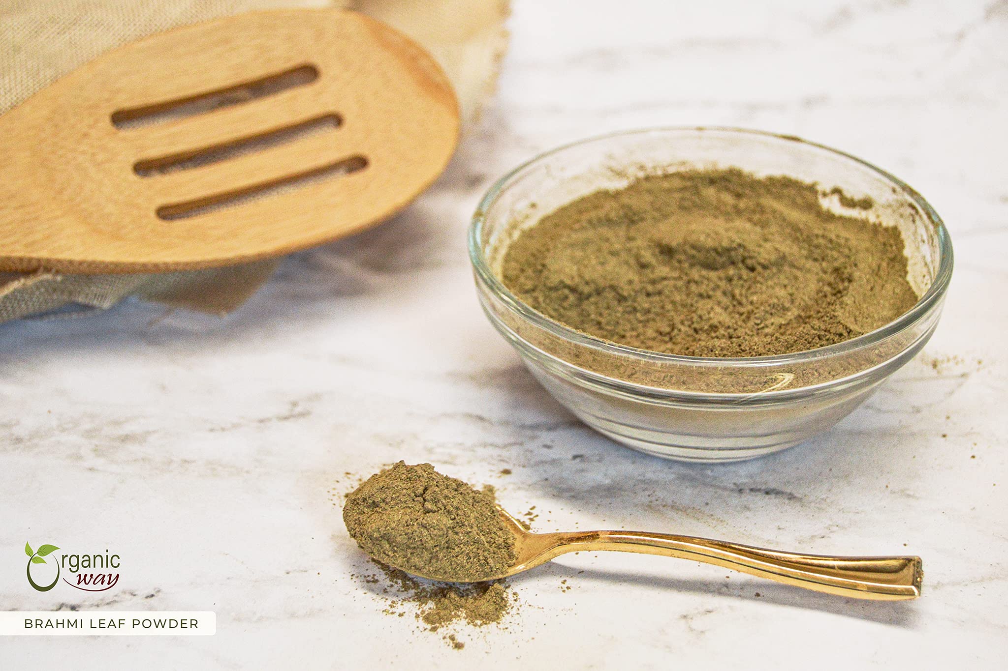 Organic Way Bacopa Monnieri Powder side view packaging