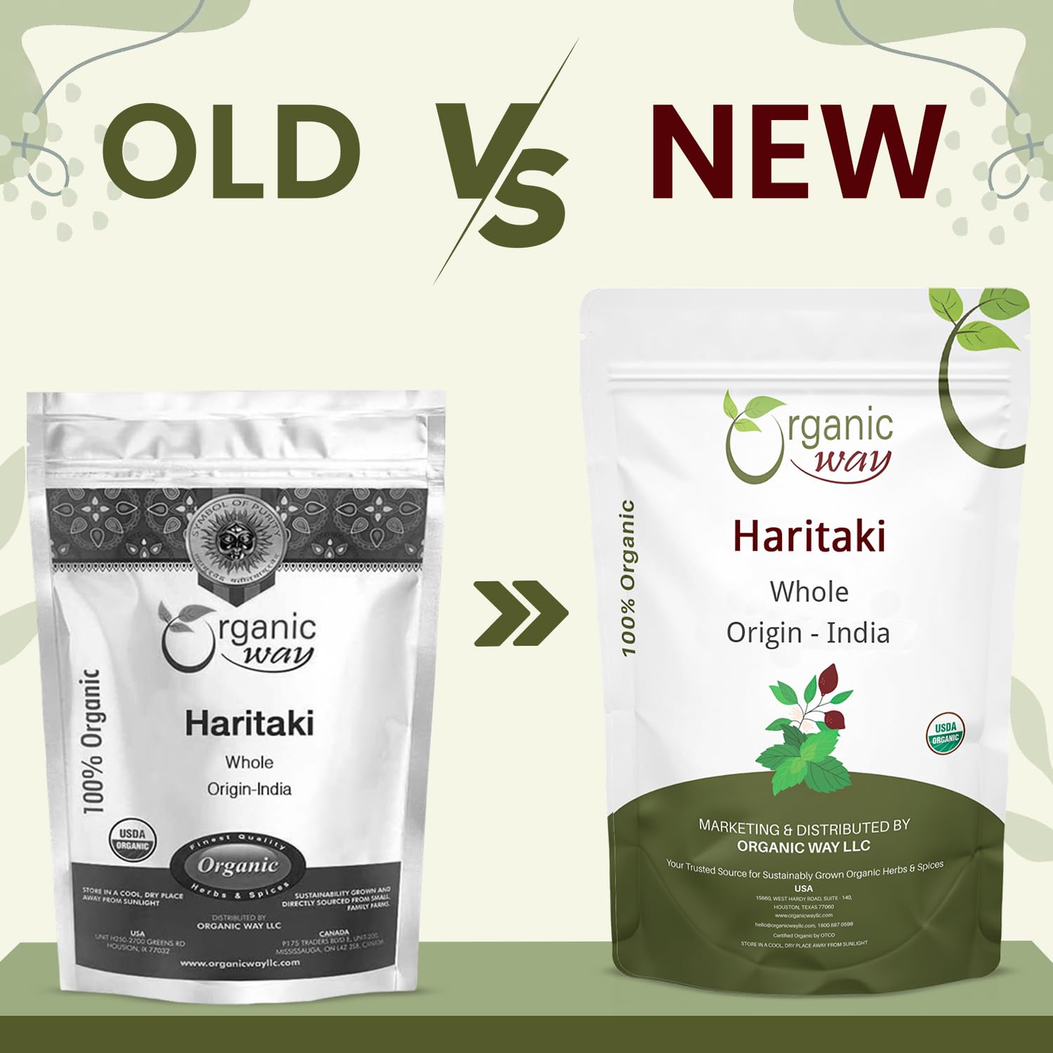 Organic Way Haritaki Whole dried fruit close-up