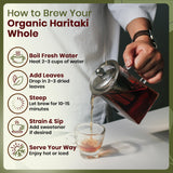 Organic Way Haritaki Whole dried fruit with tea ingredients