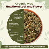 Organic Way Hawthorn Leaf and Flower Cut & Sifted herbal tea preparation