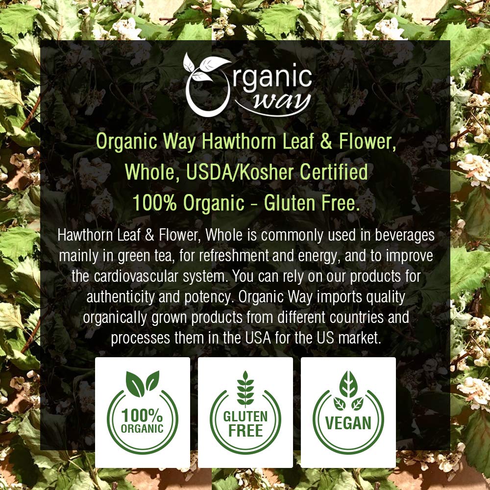 Organic Way Hawthorn Leaf & Flower Whole 100g ingredients list