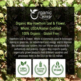Organic Way Hawthorn Leaf & Flower Whole 100g ingredients list
