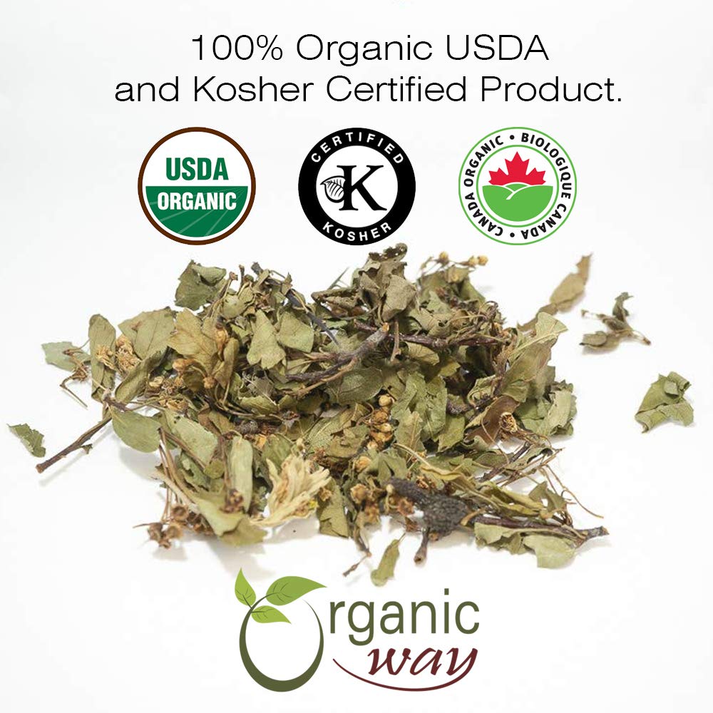 Organic Way Hawthorn Leaf & Flower Whole 100g tea brewing setup