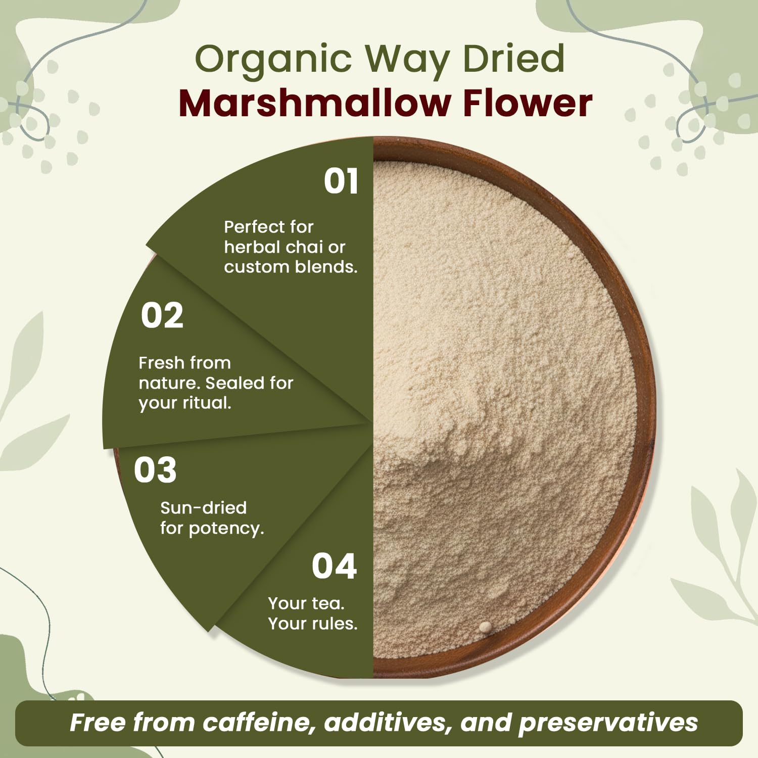 Organic Way Marshmallow Root Powder 57g back view