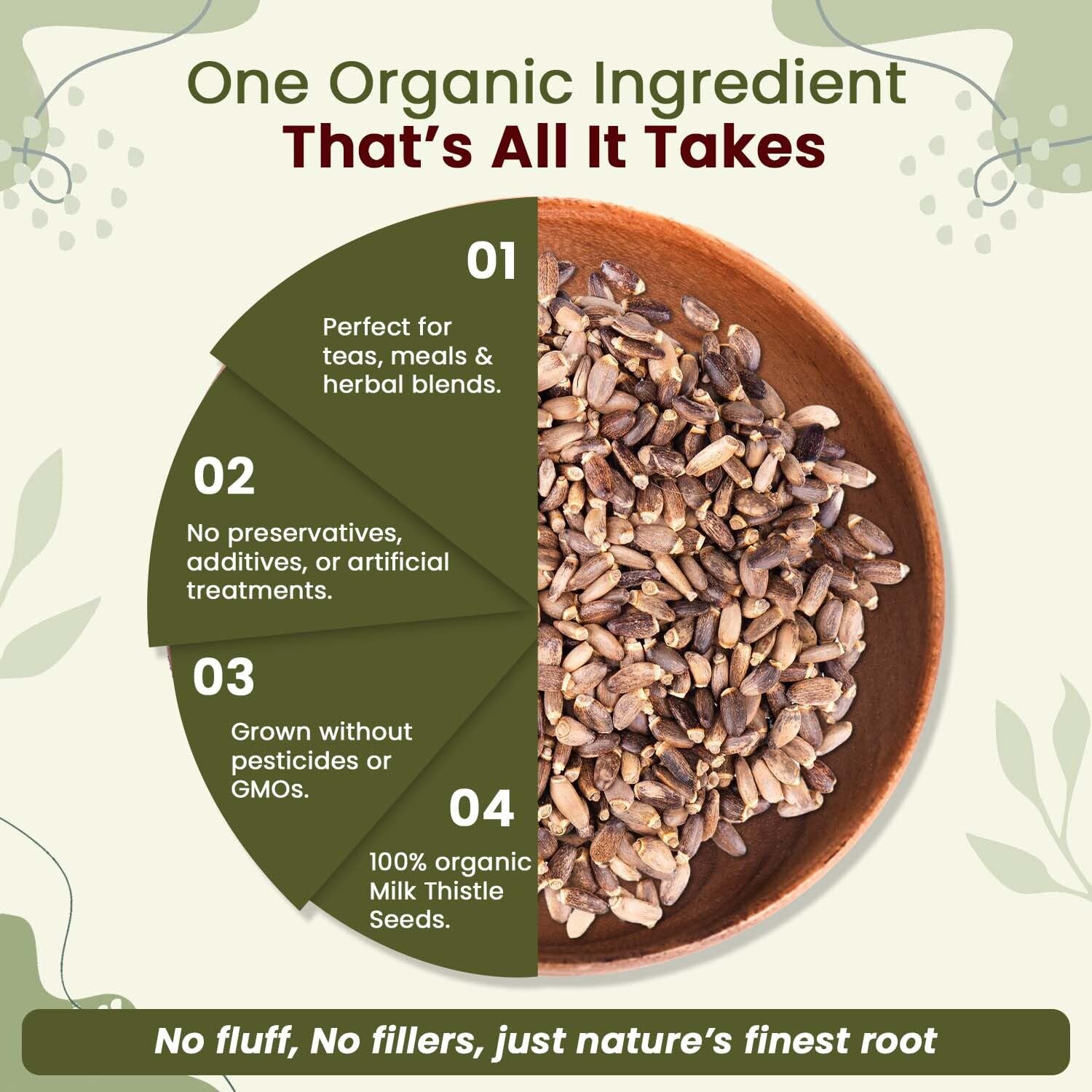 Organic Way Milk Thistle Seeds used in a smoothie
