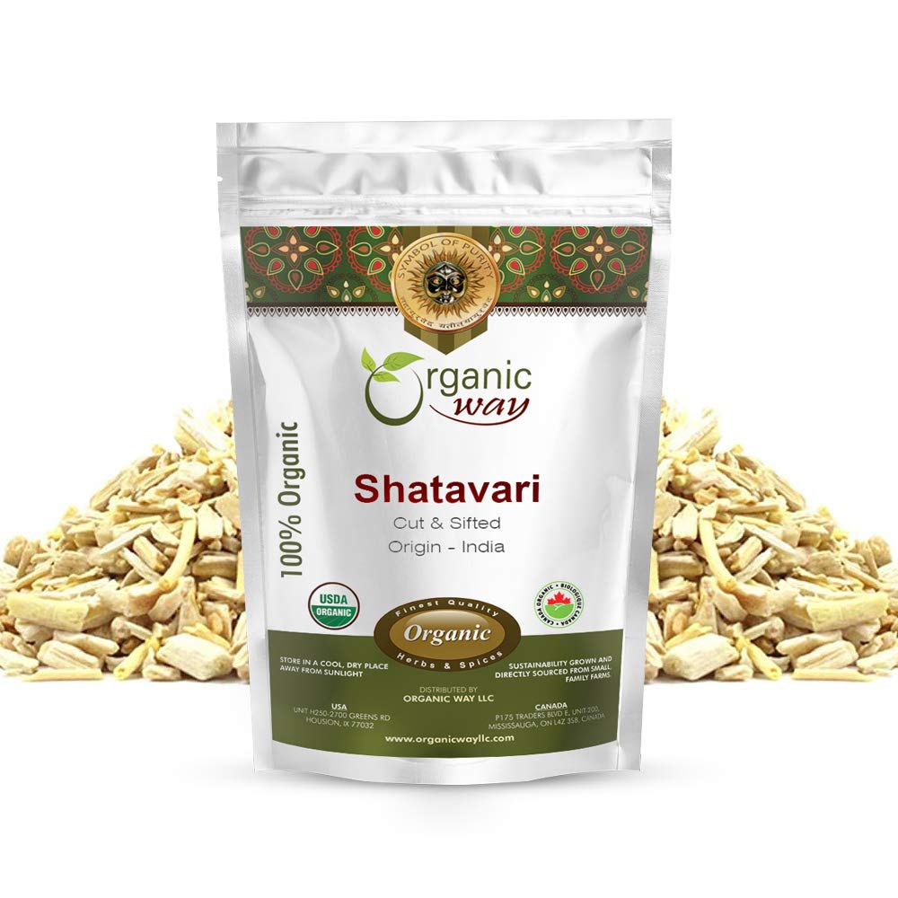 Organic Way Shatavari Cut & Sifted 449g front view