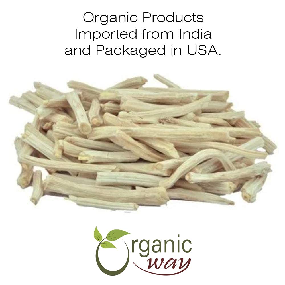 Organic Way Shatavari Cut & Sifted 449g in a pantry setup