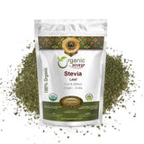 Organic Way Stevia Leaf Cut & Sifted 454g front view