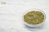 Organic Way Stevia Leaf Cut & Sifted in a kitchen setting
