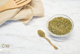 Organic Way Stevia Leaf Cut & Sifted loose leaf texture