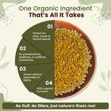 Organic Way Turmeric Root Cut & Sifted with measuring spoon