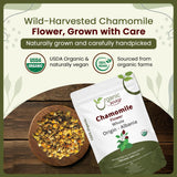 Organic Way Whole Chamomile Flowers dried blossoms close-up