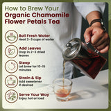 Organic Way Whole Chamomile Flowers loose leaf tea preparation